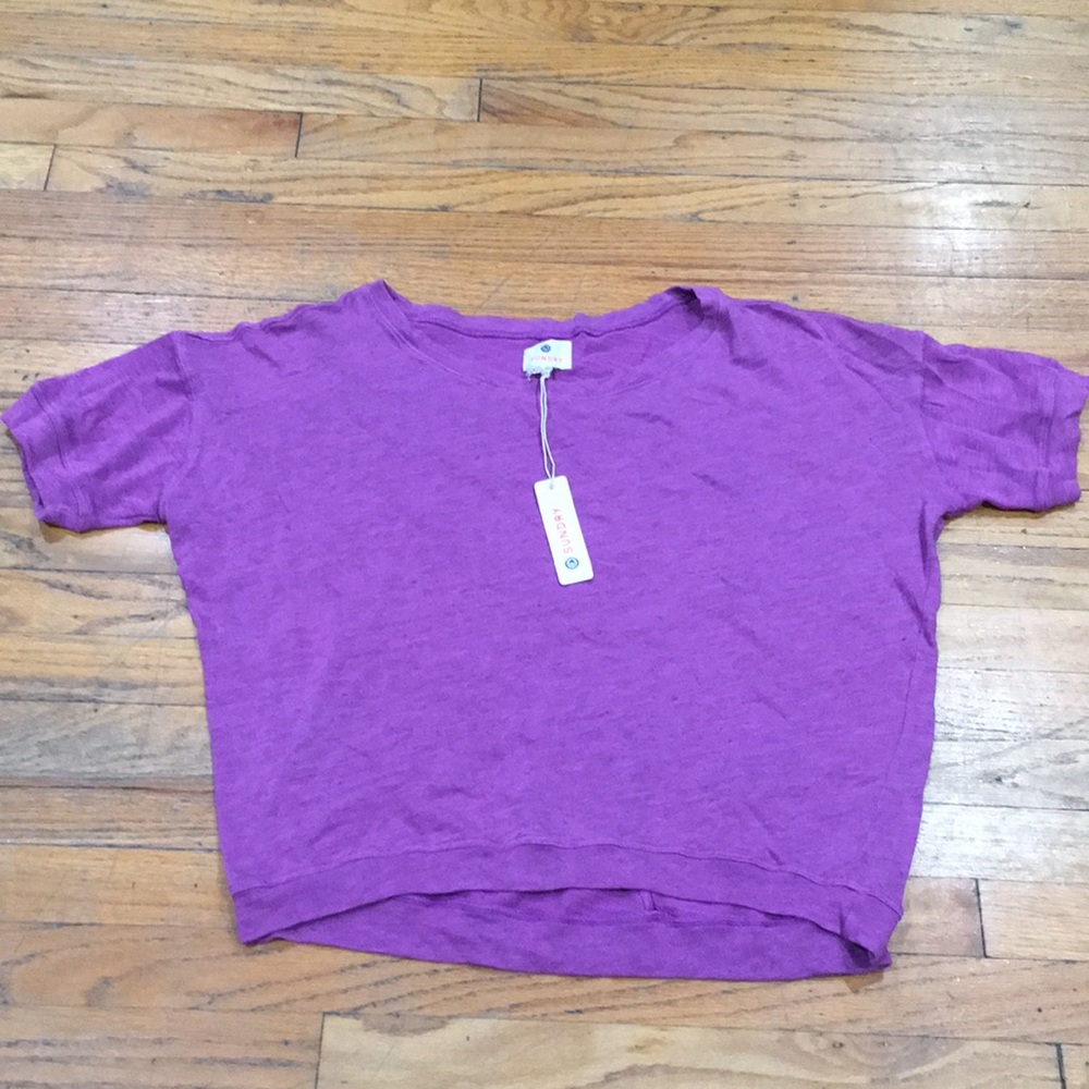 Sundry short sleeve heather slub top sz 1/S